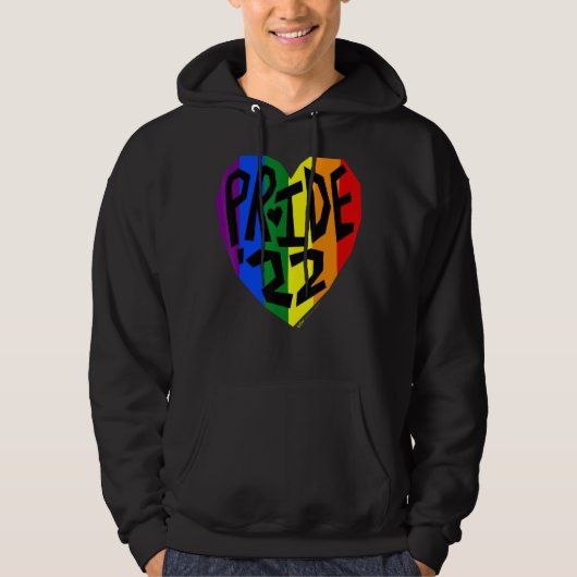 Pride'22 Gay Pride Rainbow Word-ontwerp Hoodie (Voorkant)