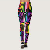Pride 2020 Originele 8 Stripes LGBT Regenboog Teks Leggings (Achterkant)
