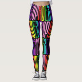 Pride 2020 Originele 8 Stripes LGBT Regenboog Teks Leggings (Voorkant)