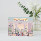 Pride 2025 - Liefde is grenzeloos Briefkaart (Staand voorkant)
