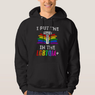 Pride A Zet de T in de LGBTQIA Rainbow Mannen Vrou Hoodie