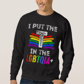 Pride A Zet de T in de LGBTQIA Rainbow Mannen Vrou Trui