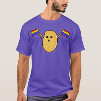 Pride Aardappel met LGBTQ vlaggen T-shirt