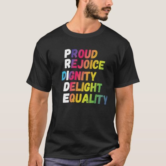 PRIDE Acronym T-shirt (Voorkant)