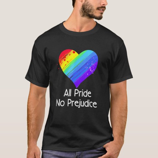 Pride Alle Pride Geen Vooroordelen T-shirt (Voorkant)