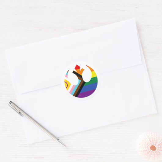 Pride Alliance Ronde Sticker (Envelop)
