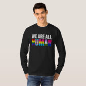 Pride Ally Equality Bi Bisexual Trans Queer Human T-shirt (Voorkant volledig)