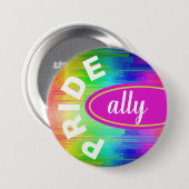 Pride Ally Rainbow-kleuren Ronde Button 7,6 Cm (Voorkant /achterkant)