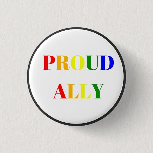 Pride Ally Ronde Button 3,2 Cm (Voorkant)