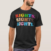 Pride Allyship Rights Kleur T-shirt (Voorkant)