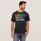 Pride Allyship Rights Kleur T-shirt (Voorkant volledig)