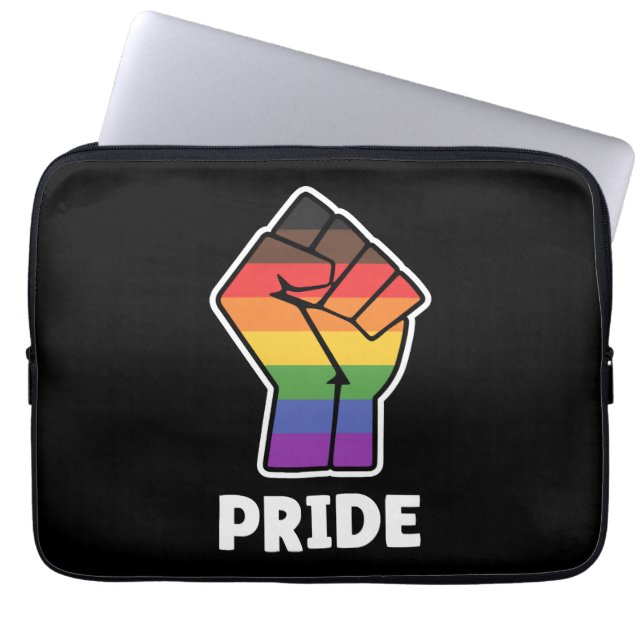 Pride Alternative Pride Fist Design voor Gelijkhei Laptop Sleeve (Voorkant)