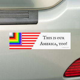Pride American Flag bumpersticker