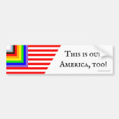 Pride American Flag bumpersticker (Voorkant)