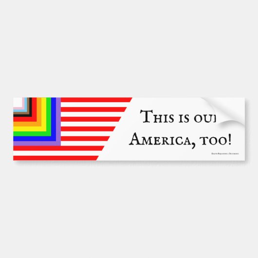 Pride American Flag bumpersticker (Voorkant)