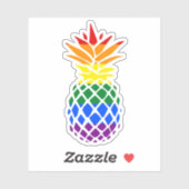 Pride Ananas | Regenboogvlag Sticker (Vel)