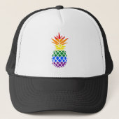 Pride-ananasregenboogvlag Trucker Pet (Voorkant)