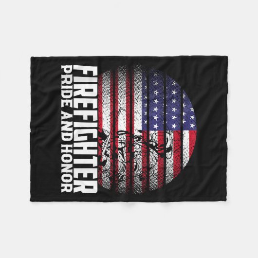 Pride And Honor Fireman Gift Proud Firefighter Quo Fleece Deken (Voorkant (Horizontaal))