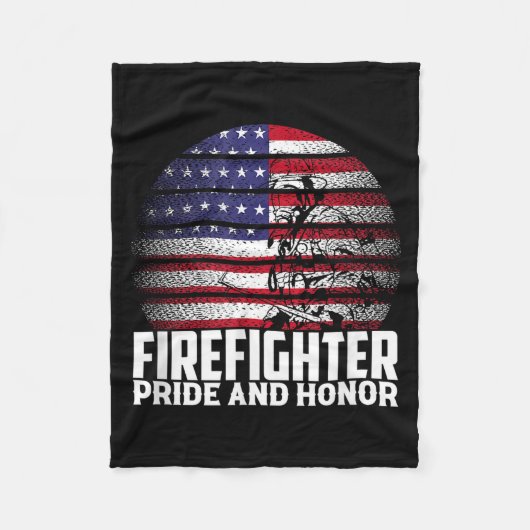 Pride And Honor Fireman Gift Proud Firefighter Quo Fleece Deken (Voorkant)