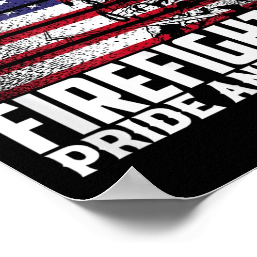 Pride And Honor Fireman Gift Proud Firefighter Quo Poster (Hoek)