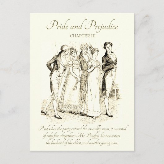 Pride and Prejudice Bingley Darcy Ball Entree Briefkaart (Voorkant)