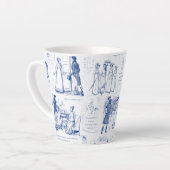 Pride and Prejudice Blue Toile Quotes Latte Mok (Linkerhoek)