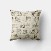 Pride and Prejudice Bruin Beige Toile Citaten Kussen (Achterkant)