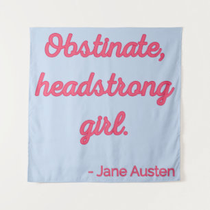 Pride and Prejudice Citaat II - Schattige Stijl Wandkleed