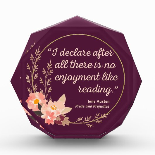 Pride and Prejudice Citaat III - Cute Stijl Fotoblokken (Voorkant)