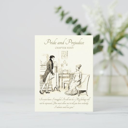 Pride and Prejudice: Darcy's eerste voorstel Briefkaart (Staand voorkant)