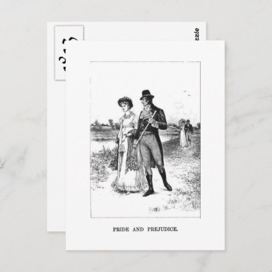 Pride and Prejudice - Elizabeth en de heer Darcy Briefkaart (Voorkant / Achterkant)