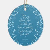Pride and Prejudice Floral Love Quote Keramisch Ornament (Links)