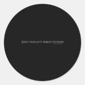 Pride And Prejudice Funny Quotes, What Excellent B Ronde Sticker (Voorkant)