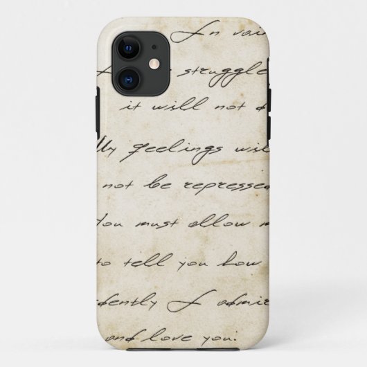 Pride and prejudice handschrift archief Case-Mate iPhone case (Achterkant)