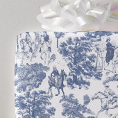 Pride and Prejudice Horses Dusty Blue Toile Cadeaupapier