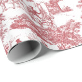 Pride and Prejudice Horses Red Toile Cadeaupapier (Rol Hoek)