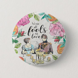 Pride and Prejudice - Knop Fools in Love Ronde Button 5,7 Cm