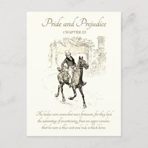 Pride and Prejudice Mr. Bingley op Black Horse Briefkaart