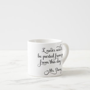 Pride and Prejudice Mr Darcy citaat Jane Austen Espresso Kop