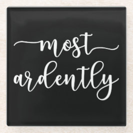 Pride And Prejudice Mr Darcy - Most Ardently I Glazen Onderzetter