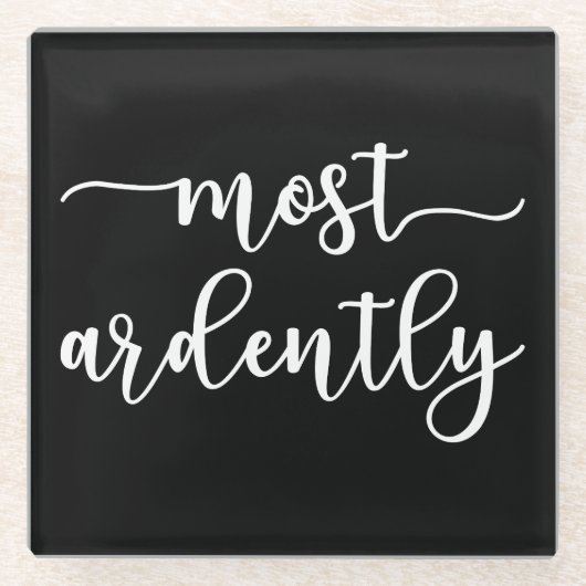 Pride And Prejudice Mr Darcy - Most Ardently I Glazen Onderzetter (Voorkant)