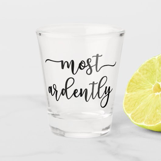 Pride And Prejudice Mr Darcy - Most Ardently I Shot Glas (Voorkant)