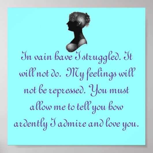 Pride and Prejudice, Mr Darcy Poster (Voorkant)