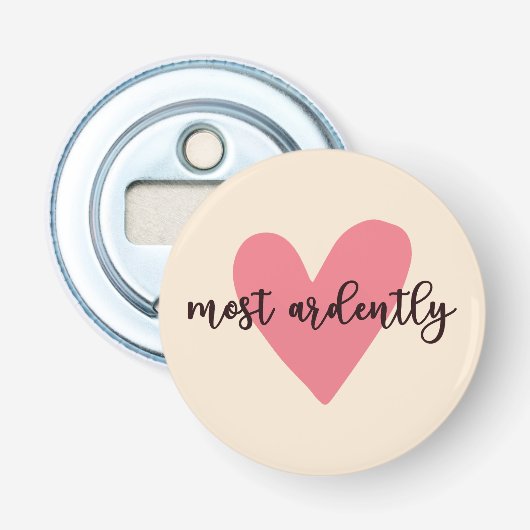 Pride and Prejudice Mr. Darcy - Zeer vurig V Button Flesopener (Voorkant)