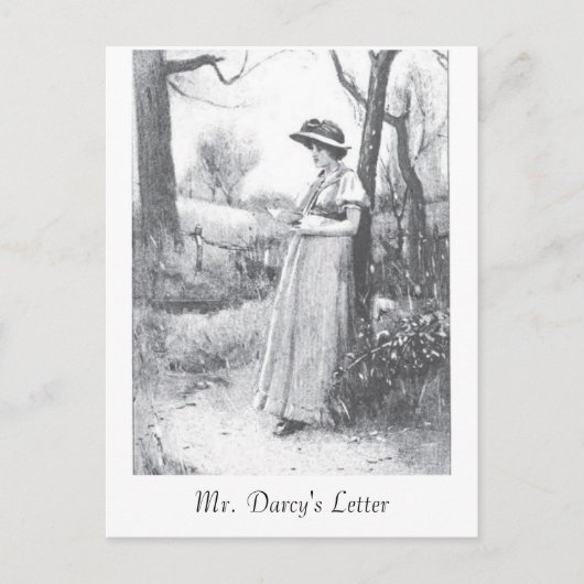 Pride and Prejudice: Mr. Darcy's Letter Briefkaart (Voorkant)