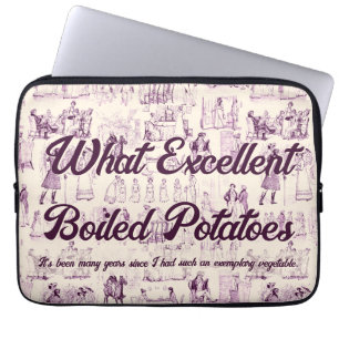 Pride and Prejudice Paarse gekookte aardappelen me Laptop Sleeve