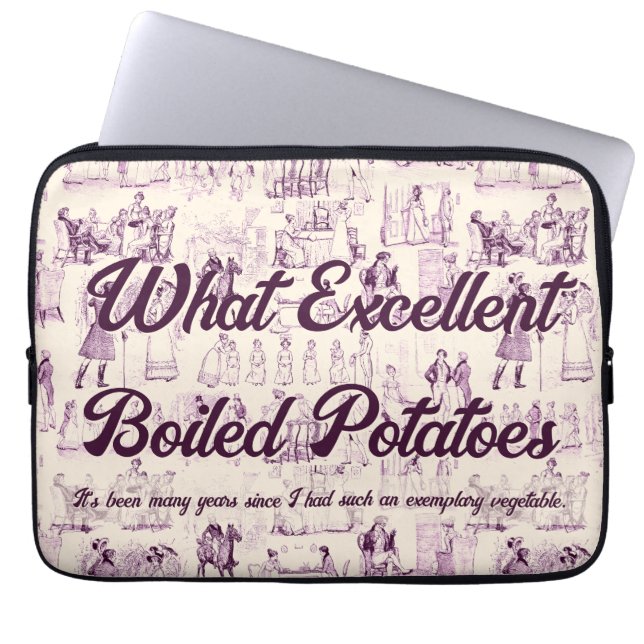 Pride and Prejudice Paarse gekookte aardappelen me Laptop Sleeve (Voorkant)
