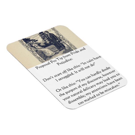 Pride and Prejudice Proposal Pro Tip Magneet (Rechterzijde)