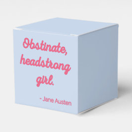 Pride and Prejudice Quote II - Stijlvolle stijl Bedankdoosjes