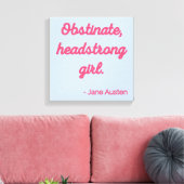 Pride and Prejudice Quote II - Stijlvolle stijl Canvas Afdruk (Insitu (Woonkamer))